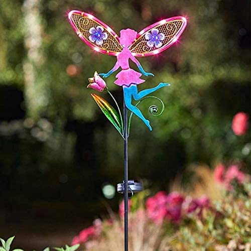 Metallic Paint Fairy Wing Solar Garden Lights