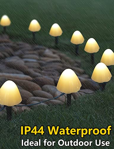 Mushroom Pathway Solar Lights, 20 LED, Waterproof