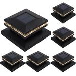 6 Pack Solar Post Lights - Warm White Outdoor Lighting