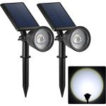 FALOVE Waterproof Solar Spotlight Set with 2 Modes