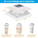 Solar Post Lights for Fences - 4x4 & 6x6