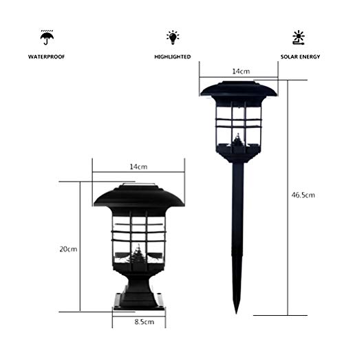 Stecto Post Cap Solar Lights Automatic Waterproof LED Light Solar Light Garden Deck Square Fence Outdoor Column Lamp, No Wiring Needed, White Light