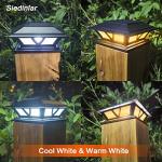 SIEDiNLAR Solar LED Post Lights for Decks (2 Pack)