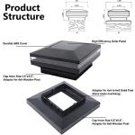 6 Pack Solar Post Lights - Warm White Outdoor Lighting