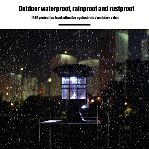 Stecto Post Cap Solar Lights Automatic Waterproof LED Light Solar Light Garden Deck Square Fence Outdoor Column Lamp, No Wiring Needed, White Light