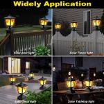 Solar Flickering Flame Post Lights - 2 Pack