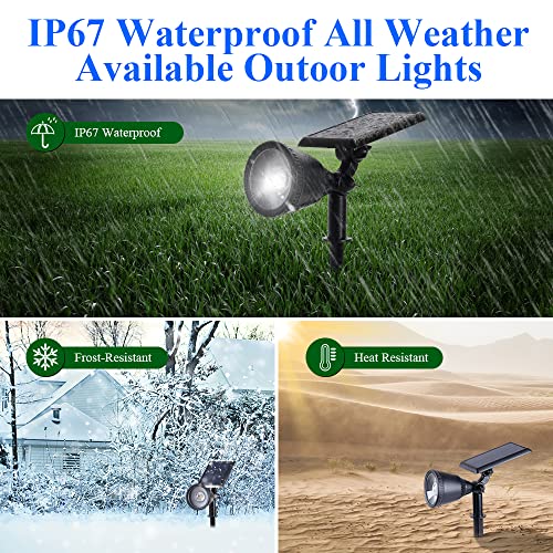 FALOVE Solar Spotlights: Bright & Waterproof [2-pack]