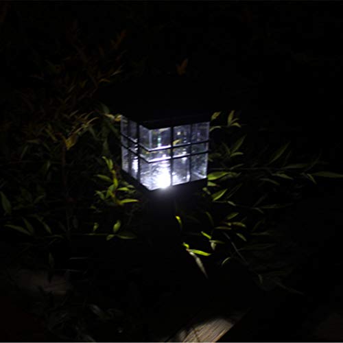 Stecto Post Cap Solar Lights Automatic Waterproof LED Light Solar Light Garden Deck Square Fence Outdoor Column Lamp, No Wiring Needed, White Light