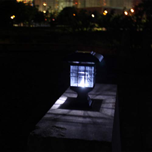 Stecto Post Cap Solar Lights Automatic Waterproof LED Light Solar Light Garden Deck Square Fence Outdoor Column Lamp, No Wiring Needed, White Light