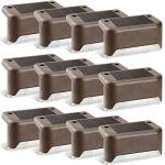 GIGALUMI 12 Pack Solar Deck Lights - Warm White