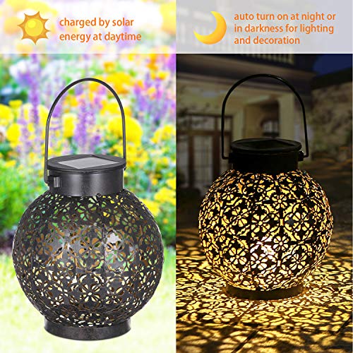 Outdoor Solar Hanging Lanterns - Set of 2