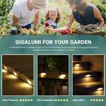GIGALUMI 12 Pack Solar Deck Lights - Warm White