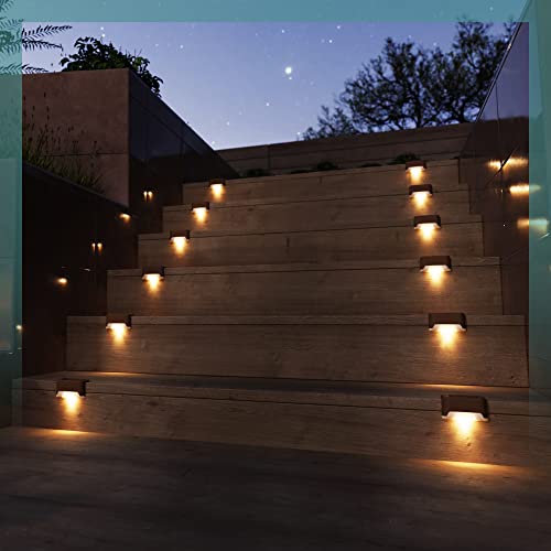 Bronze Solar Deck Lights 12-Piece Set