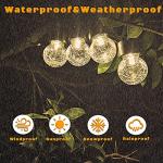 Solar Crackle Globe Hanging Lights - 4 Pack