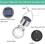 Solar Crackle Globe Hanging Lights - 4 Pack