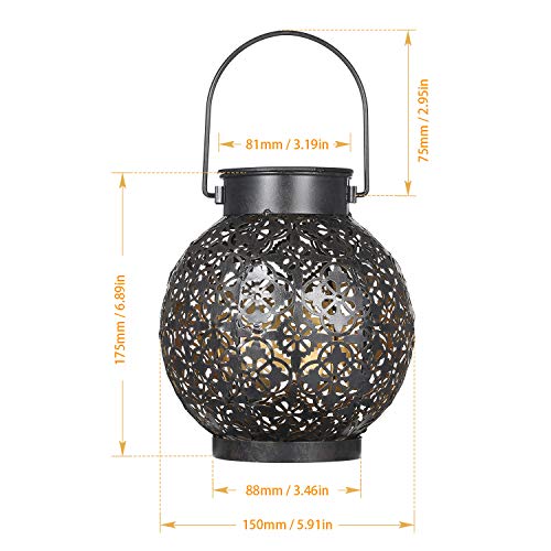 Outdoor Solar Hanging Lanterns - Set of 2