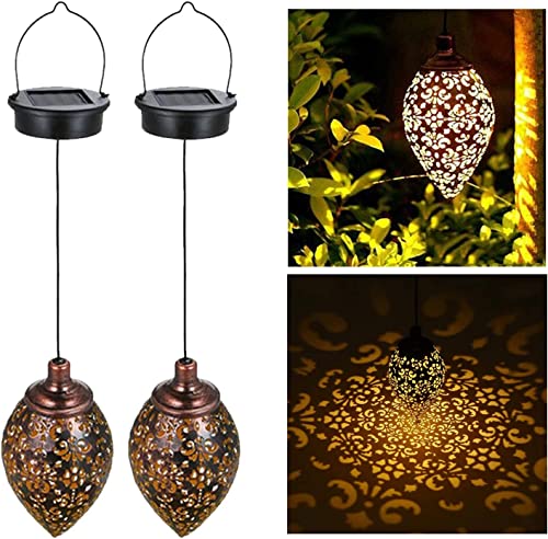 Waterproof Solar Garden Lanterns - 2 Pack