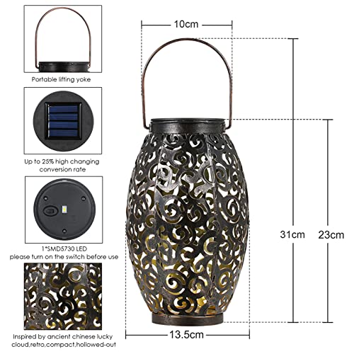 Tomshine Solar Lantern Lights for Outdoor Gardens