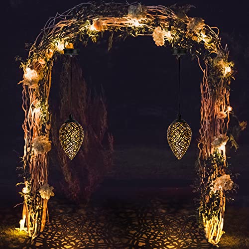 Waterproof Solar Garden Lanterns - 2 Pack