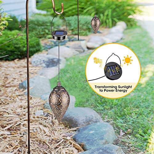 Waterproof Solar Garden Lanterns - 2 Pack