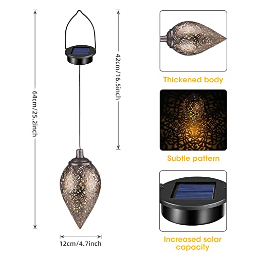 Waterproof Solar Garden Lanterns - 2 Pack