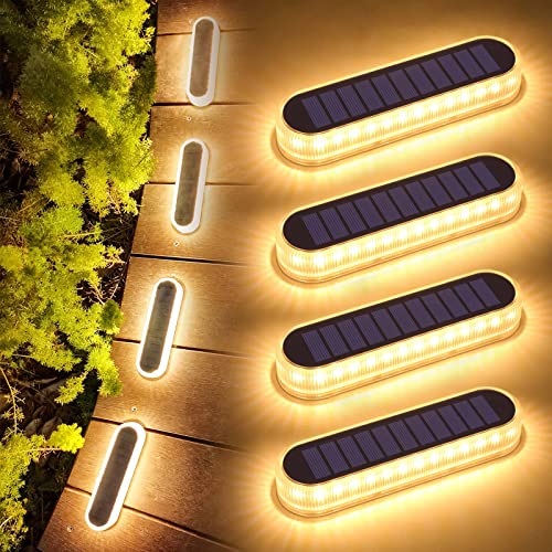 Warm White Solar Decking Lights - 4 Pack