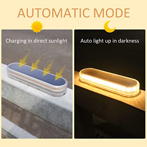 Warm White Solar Decking Lights - 4 Pack
