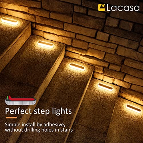 Warm White Solar Decking Lights - 4 Pack