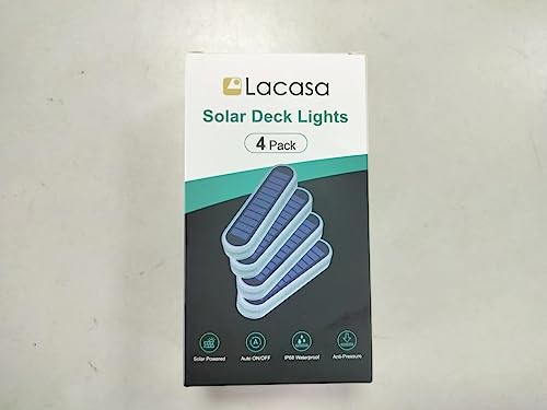 Warm White Solar Decking Lights - 4 Pack