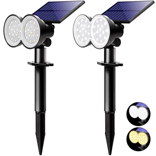 2-in-1 Solar Powered Landscape Lights, 2 Pack