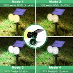 KASONIC 2-in-1 Solar Landscape Spotlights, 2 Pack