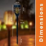 Solar Flickering Flame Lights for Garden - 2 Pack