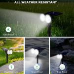 KASONIC 2-in-1 Solar Landscape Spotlights, 2 Pack