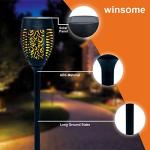 Solar Flickering Flame Lights for Garden - 2 Pack