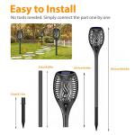 Jonwall 33 LED Solar Flame Torch Lights - 4 Pack