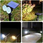 KASONIC 2-in-1 Solar Landscape Spotlights, 2 Pack