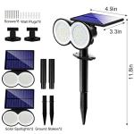 KASONIC 2-in-1 Solar Landscape Spotlights, 2 Pack