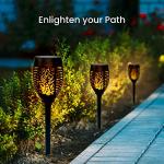 Solar Flickering Flame Lights for Garden - 2 Pack