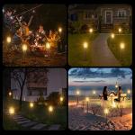 Jonwall 33 LED Solar Flame Torch Lights - 4 Pack