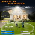 Solar Motion Sensor Flood Lights Outdoor - 4000LM