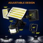 Solar Motion Sensor Flood Lights Outdoor - 4000LM