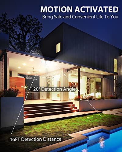 4-Head Solar Security Lights with Motion Sensor