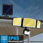 Solar Motion Sensor Flood Lights Outdoor - 4000LM