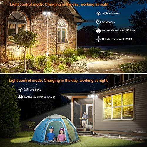 MEIKEE Solar Motion Sensor Flood Lights - 1800LM