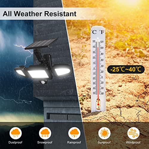 MEIKEE Solar Motion Sensor Flood Lights - 1800LM