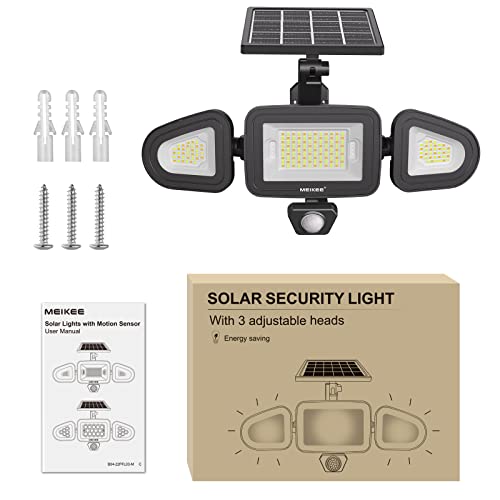 MEIKEE Solar Motion Sensor Flood Lights - 1800LM