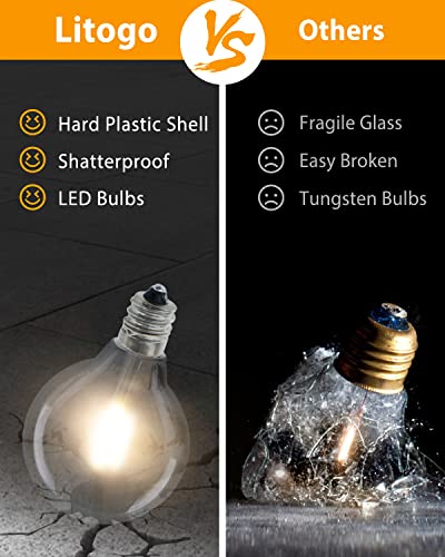Shatterproof Solar Garden Lights - 9M/30FT Festoon String