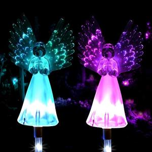 Set of 2 Color-Changing Solar Garden Lights