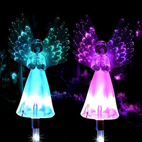 Waterproof Multi-Color Angel Solar Garden Lights