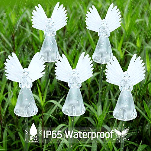 Waterproof Multi-Color Angel Solar Garden Lights